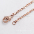 2.3mm 18" rose gold stainless steel rolo chain for locket, fashion necklaces 2015 for men